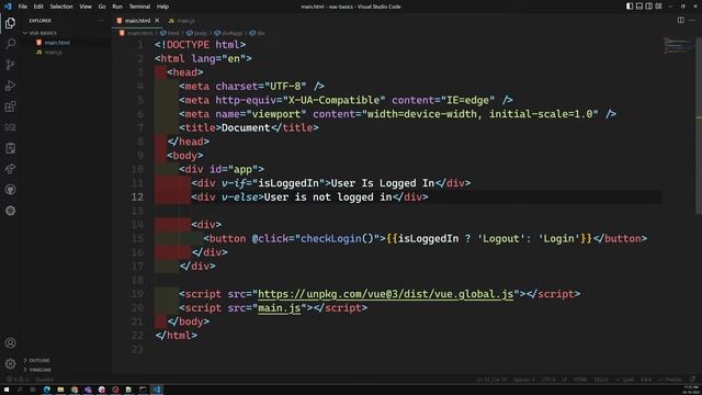 4. Conditional Rendering HTML Elements using v-if Directive, v-else and v-else-if Directives - Vue3 смотреть онлайн