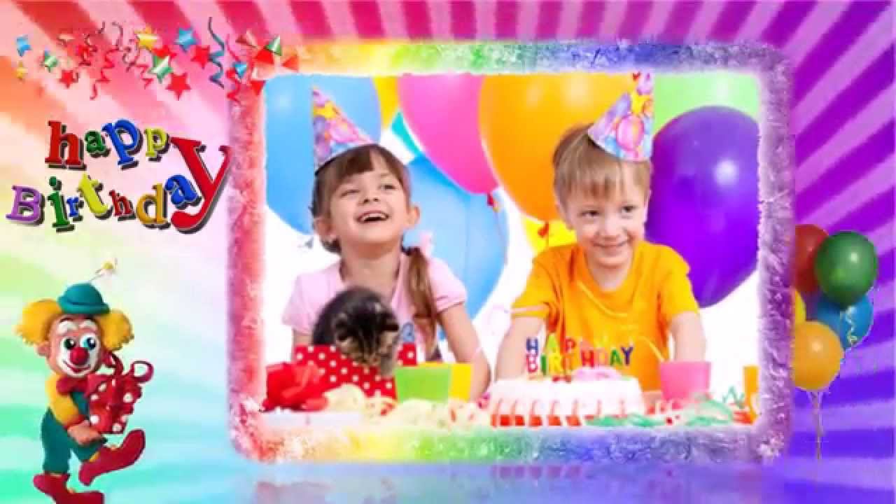 С днём рождения - шаблоны слайд-шоу для детей смотреть онлайн