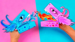 Дракон из бумаги на руку с Tik Tok оригами кукла