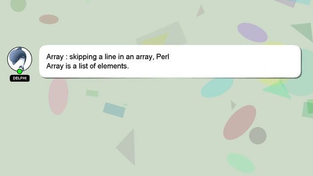 Array : skipping a line in an array, Perl смотреть онлайн