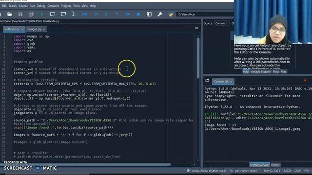 ASSIGNMENT 1 : CAMERA CALIBRATION USING PYTHON ( GROUP 9 ) смотреть онлайн
