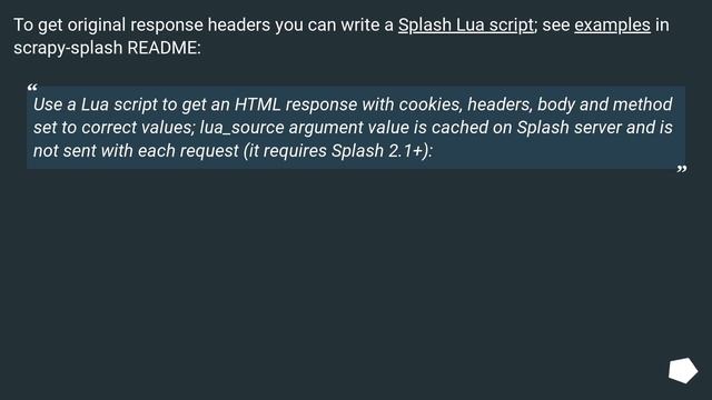 scrapy-splash returns its own headers and not the original headers from the site смотреть онлайн