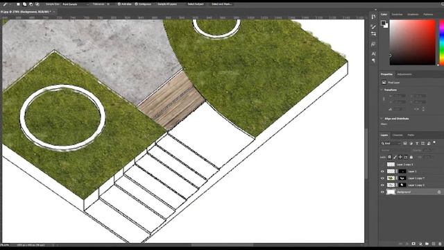 Axonometric Diagram in Photoshop смотреть онлайн