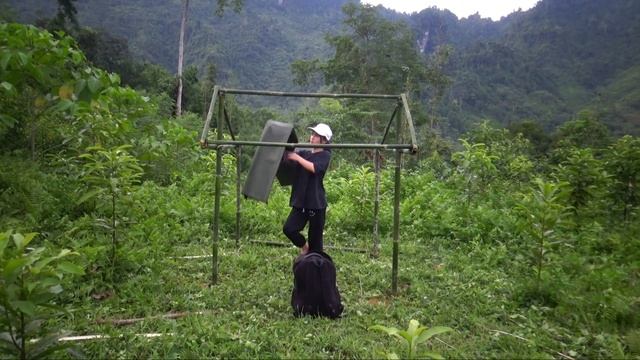 Solo Bushcraft & Rainy Season Camping, Buffalo Grazing & Overnight, OFF GRID LIVING