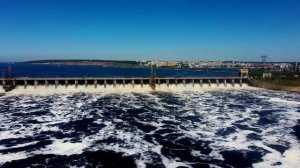 Сброс воды на Жигулевской ГЭС 30 мая 2020 года / Водохранилище /Тольятти / 4K