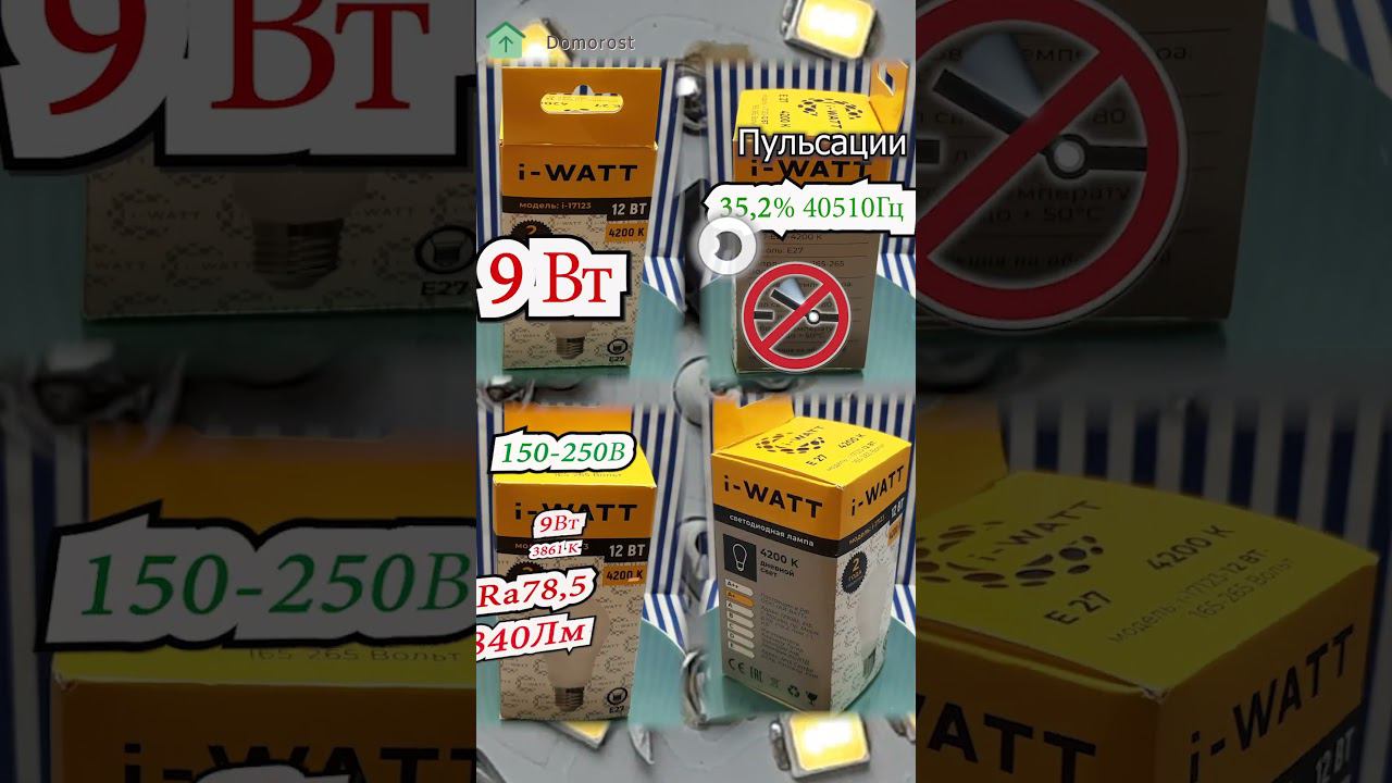 Лампа iWatt 12W E27 A60 #ремонт #diy #обзор #обзор #light #распаковка #техника смотреть онлайн