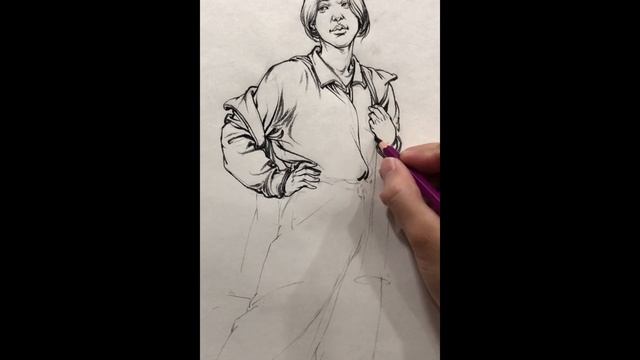 Why don't you use this way to sketch the Female pose смотреть онлайн