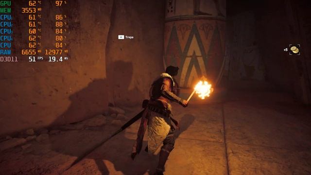 Assassin's Creed Origins GeForce GTX 1060 6GB + Intel Core i3-8100 3.60Ghz смотреть онлайн