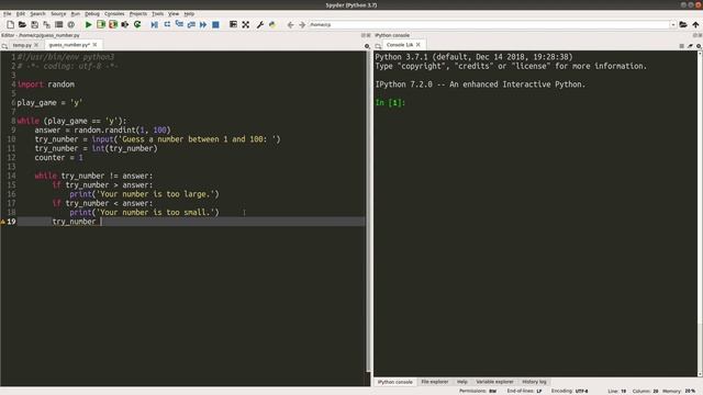 Guessing a number - Python project for beginners (1) смотреть онлайн