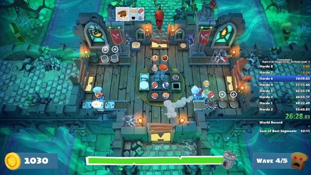 Overcooked 2 - Night of the Hangry Horde - All Horde Levels (1P) in 52:37 смотреть онлайн