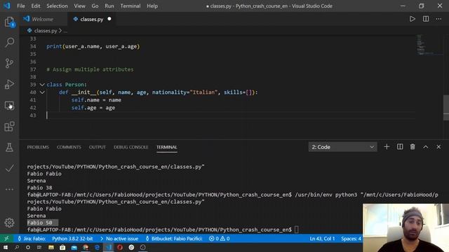 ? Python 3 crash course 2020 | #13 - OOP Classes and Objects смотреть онлайн