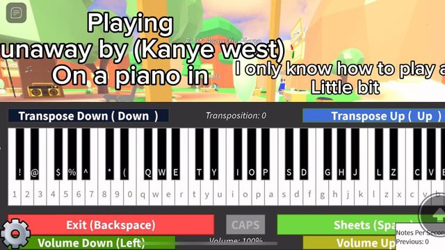 Playing Runaway (By Kanye west) on a piano in Roblox смотреть онлайн