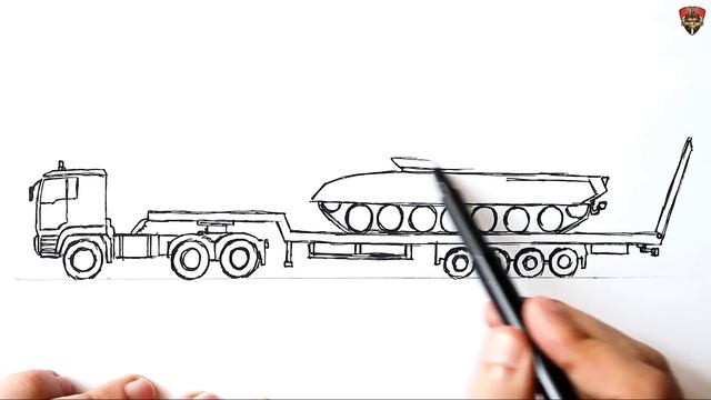How to draw a Truck that carries a Tank смотреть онлайн