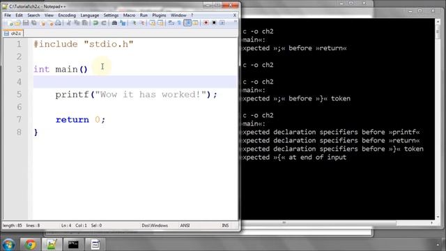 Beginning C Programming - Part 2 - Compiler Errors And Comments смотреть онлайн