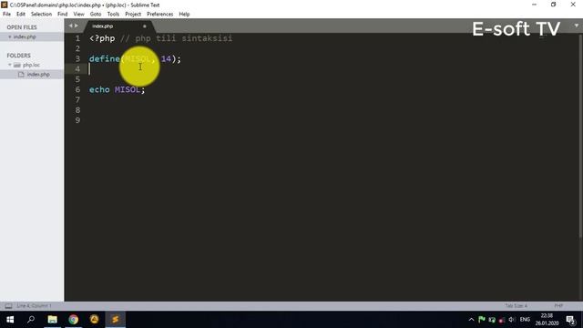 Php #2 Phpda o'zgarmas va o'zgaruvchilar смотреть онлайн