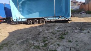 Монтаж композитного бассейна