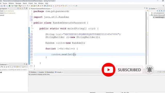 java spring boot password generation смотреть онлайн