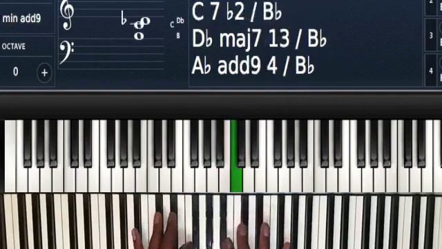 D flat: 1-5-6-4 Chord Progression with Passing Chords смотреть онлайн