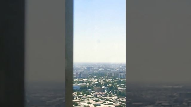 Вид с телебашни на Ташкент. Чорсу, цирк Узб. View From Tashkent TV Tower. Chorsu, Circus. Uzbekista