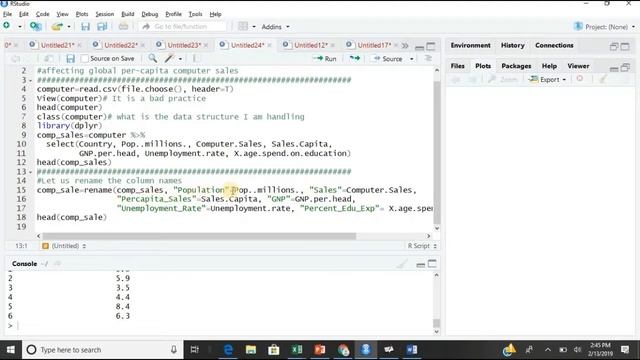 Renaming Columns in a Data Frame using DPLYR in R смотреть онлайн