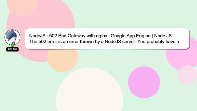 NodeJS : 502 Bad Gateway with nginx | Google App Engine | Node JS смотреть онлайн