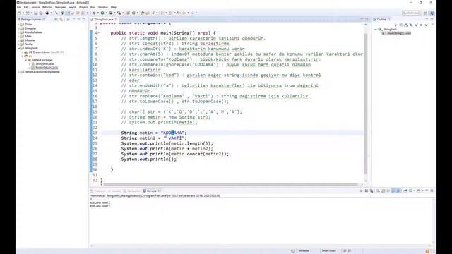 Java Dersleri #53 - String Sınıfı Kullanımı смотреть онлайн