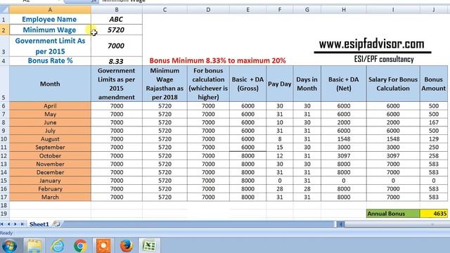 ✅Payment of BONUS ACT & amendments | DIWALI bonus calculation in Excel Sheet смотреть онлайн