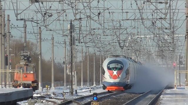 сапсан эвс2-01 летит на большой скорости смотреть онлайн