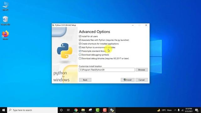 How to install Python 3.9, Pip, PyTorch on Windows 10 смотреть онлайн