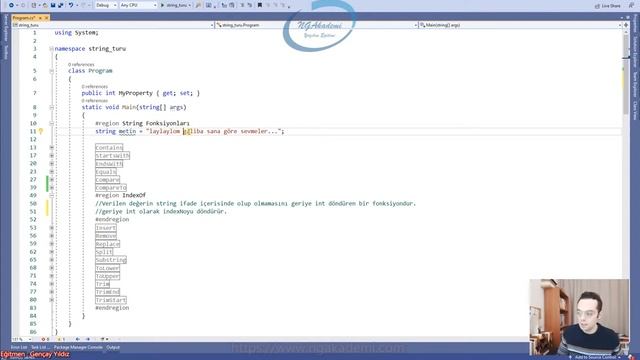 320) String Fonksiyonları - IndexOf Metodu смотреть онлайн
