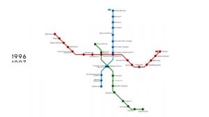 РАЗВИТИЕ КИЕВСКОГО МЕТРОПОЛИТЕНА 1960-2030, АНИМАЦИОННАЯ СХЕМА