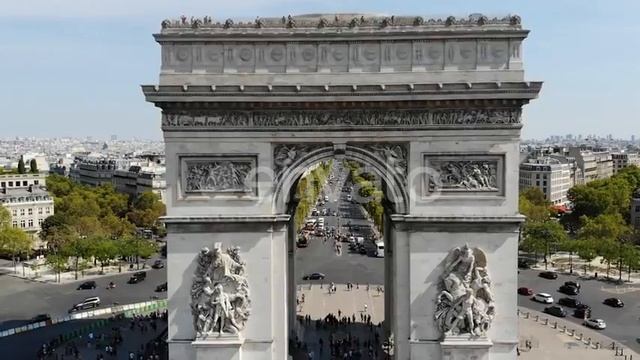 Triumphal Arch Paris (Stock Footage) смотреть онлайн