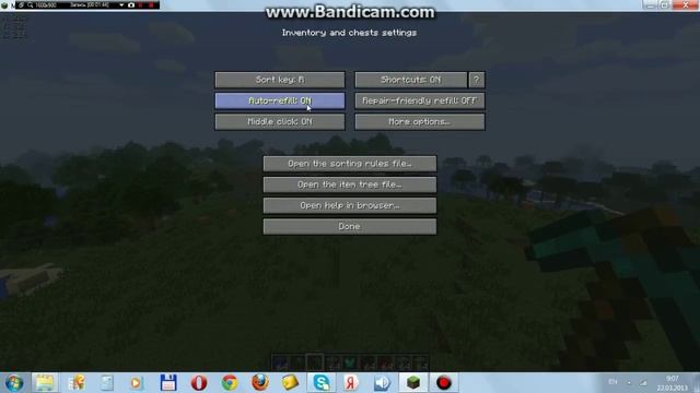Обзор мода в Minecraft Inventory Tweaks