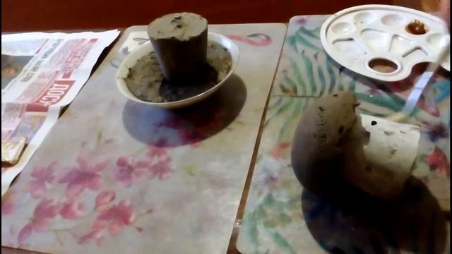 Белые грибы из цемента для сада своими руками смотреть онлайн