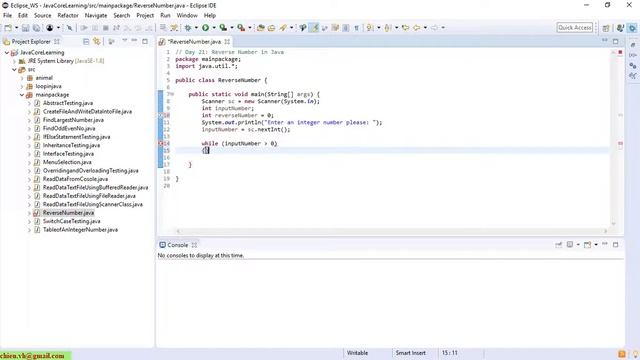 Day21: Reverse Number in Java смотреть онлайн