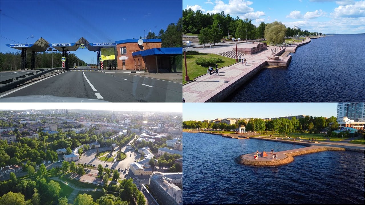 На машине по Карелии. Маршрут Москва- Петрозаводск и прогулка по Онежской набережной. смотреть онлайн