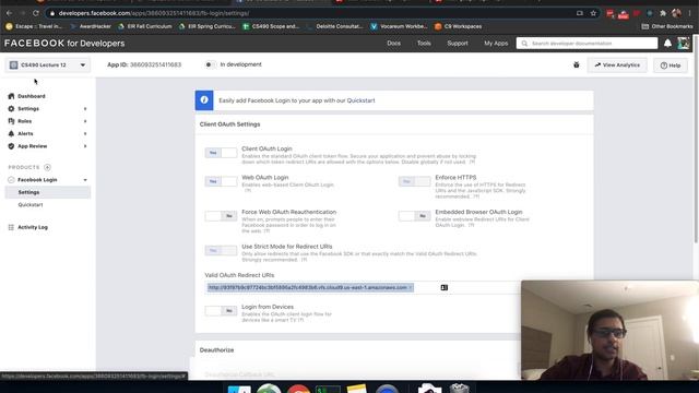 Lecture 12 Demo 2 - Facebook OAuth Using React смотреть онлайн