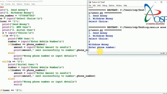 mobile money system development using Python смотреть онлайн