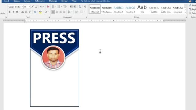 Create Press Id Card Design in Microsoft Word | MS Word Id Card | #idcarddesign смотреть онлайн