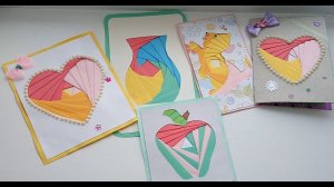 Айрис фолдинг для начинающих//сердечко ко дню влюбленных