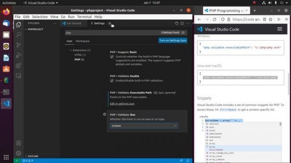 How to config and run PHP on vscode live server | PHP Programming with Visual Studio Code in Linux