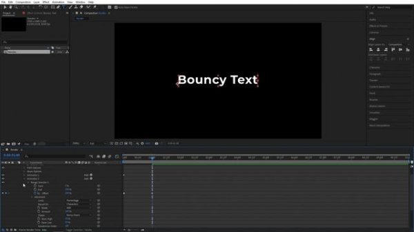 Text Bounce Effect Tutorial in After Effects | No Expressions