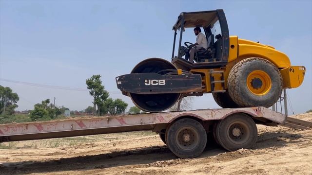 Jcb soil compactor??loading on trailer| jcb video #jcb #jcb3dx #tractor #cat #roadroller #jcbvideo смотреть онлайн