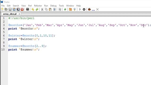 Perl Tutorial - 8: Slicing Arrays смотреть онлайн