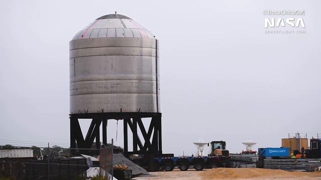 SpaceX Boca Chica - Starship SN2 Test Tank transported from Launch Site смотреть онлайн