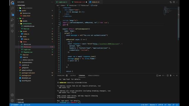 Vue 3 frontend | #part2 Login смотреть онлайн