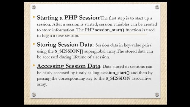 SYBBA CA PHP Lecture Series Chapter 6 Session 2 By Asst Prof Samad Khan Dept of Computer Applicati смотреть онлайн
