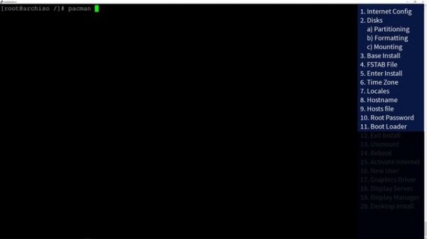 Arch Linux Full install on BIOS/MBR with Xfce4  and visual guide