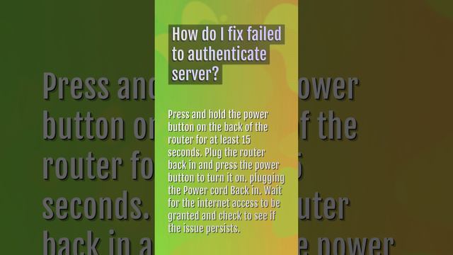 Why does it say unable to authenticate? смотреть онлайн