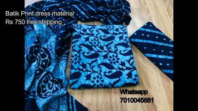 Batik Print Cotton Dress Material Collections With Price